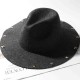 Men Women Vintage Panama Style Jazz Hat Leisure Woolen Wide Brimmed Top Hat