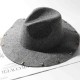 Men Women Vintage Panama Style Jazz Hat Leisure Woolen Wide Brimmed Top Hat