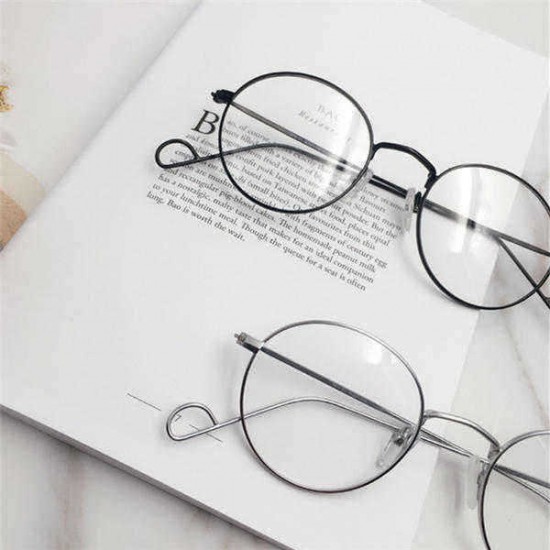 Men Women Vintage Round Circle Eyeglasses Clear Lens Casual Optical Glasses