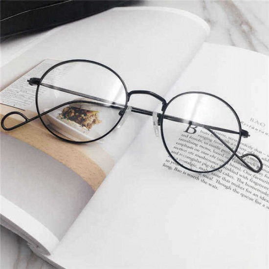 Men Women Vintage Round Circle Eyeglasses Clear Lens Casual Optical Glasses