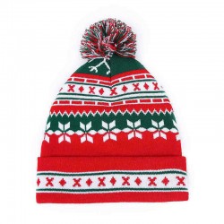 Men Women Vintage Santa Christmas Knit Hat Outdoor Windproof Earmuffs Gift Beanie Cap