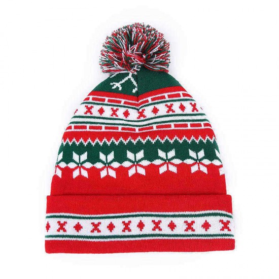 Men Women Vintage Santa Christmas Knit Hat Outdoor Windproof Earmuffs Gift Beanie Cap