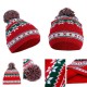 Men Women Vintage Santa Christmas Knit Hat Outdoor Windproof Earmuffs Gift Beanie Cap