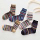 Men Women Vintage Stripe Cotton Socks Causal Breathable Deodorant Middle Tube Socks