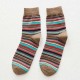 Men Women Vintage Stripe Cotton Socks Causal Breathable Deodorant Middle Tube Socks