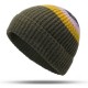 Men Women Vintage Stripe Earmuffs Knit Beanie Hat Flexible Ski Skull Cap