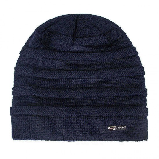 Men Women Vintage Windproof Earmuffs Knit Plush Hat Outdoor Ski Beanie Cap