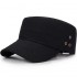 Men Women Vogue Cotton Solid Color Flat Hats Sunshade Casual Outdoors Simple Adjustable Caps