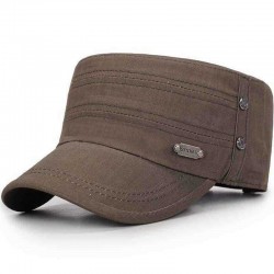 Men Women Vogue Cotton Solid Color Simple Flat Hats Sunshade Casual Outdoors Adjustable Cap