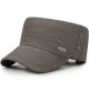 Men Women Vogue Cotton Solid Color Simple Flat Hats Sunshade Casual Outdoors Adjustable Cap