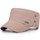 Men Women Vogue Cotton Solid Color Simple Flat Hats Sunshade Casual Outdoors Adjustable Cap