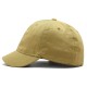 Men Women Washed Cotton Baseball Cap Outdoor Adjustable Twill Cap Uv Protection Peaked Cap