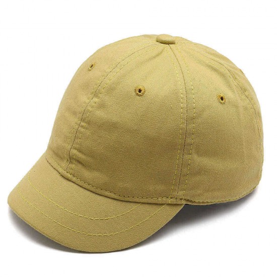 Men Women Washed Cotton Baseball Cap Outdoor Adjustable Twill Cap Uv Protection Peaked Cap