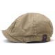 Men Women Washed Cotton Octagon Beret Hat Outdoor Leisure Newsboy Caps