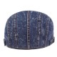 Men Women Washed Denim Double-Sided Adjustable Painter Beret Hat Newsboy Cabbie Flat Caps