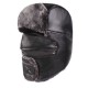 Men Women Waterproof Thicken Plus Velvet Ushanka Trapper Hat with Flap Mask Headwear Russian Cap