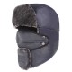 Men Women Waterproof Thicken Plus Velvet Ushanka Trapper Hat with Flap Mask Headwear Russian Cap