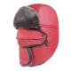 Men Women Waterproof Thicken Plus Velvet Ushanka Trapper Hat with Flap Mask Headwear Russian Cap