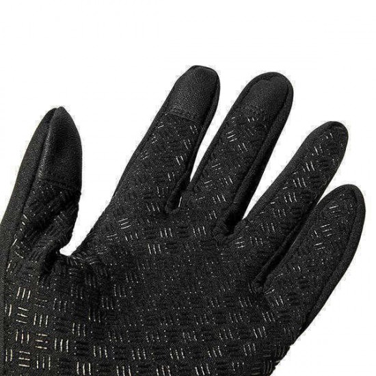 Men Women Waterproof Touch Screen Glove Winter Warm Fleece Non-slip Gloves Adjustable