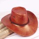 Men Women Western Artificial Leather Cowboy Knight Hat Outdoor Wide Brimmed Hat