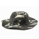 Men Women Wide-Brimmed Printing Mesh Outdoor Climbing Travel Bucket Hat Camouflage Cotton Cap