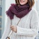 Men Women Winter Cashmere-Like Starry Dots Fringe Whisker Knit Couples Scarf Trend Solid Color Shawl