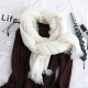 Men Women Winter Cashmere-Like Starry Dots Fringe Whisker Knit Couples Scarf Trend Solid Color Shawl