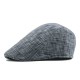 Men Women Winter Cotton Painter Beret Hat Outdoor Warm Striped Gatsby Newsboy Hunting Caps