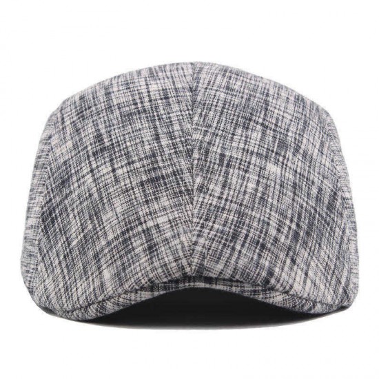 Men Women Winter Cotton Painter Beret Hat Outdoor Warm Striped Gatsby Newsboy Hunting Caps