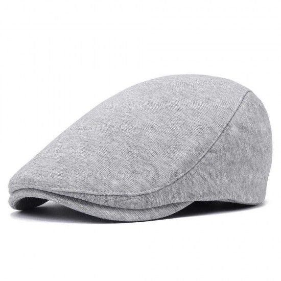 Men Women Winter Cotton Plain Flat Hat Outdoor Casual Warm Beret Hats