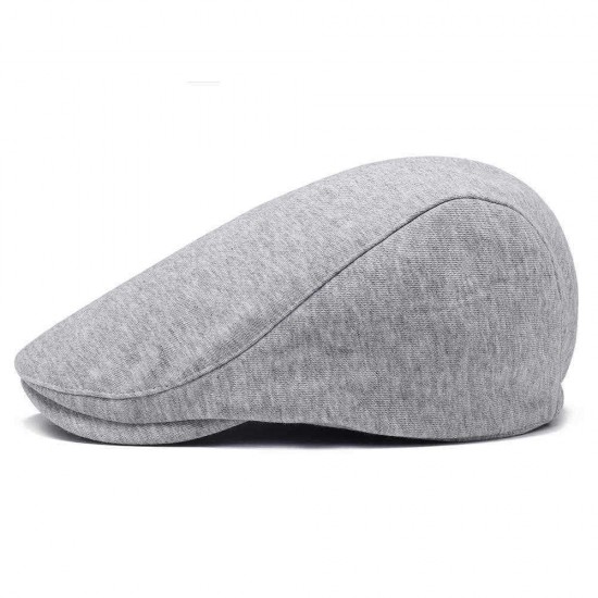 Men Women Winter Cotton Plain Flat Hat Outdoor Casual Warm Beret Hats