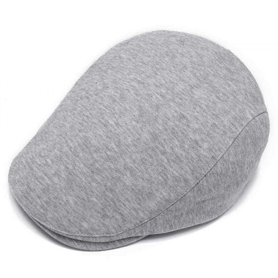 Men Women Winter Cotton Plain Flat Hat Outdoor Casual Warm Beret Hats