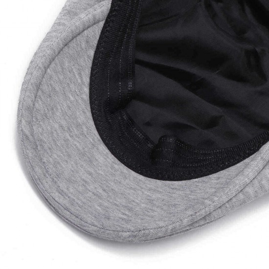 Men Women Winter Cotton Plain Flat Hat Outdoor Casual Warm Beret Hats