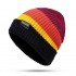 Men Women Winter Double Knit Striped Multicolor Knitted Hat Beanie Cap