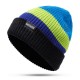 Men Women Winter Double Knit Striped Multicolor Knitted Hat Beanie Cap