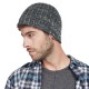 Men Women Winter Double Layers Earmuffs Knit Beanie Cap Classic Slouch Skullcap Hat