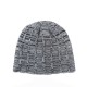 Men Women Winter Double Layers Earmuffs Knit Beanie Cap Classic Slouch Skullcap Hat