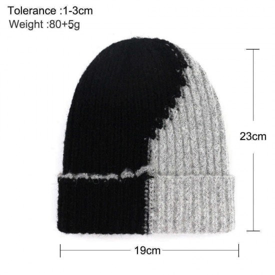 Men Women Winter Flexible Earmuffs Knit Beanie Hat Outdoor Warm Ski Slouchy Caps