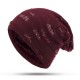 Men Women Winter Plush Kint Beanie Cap Outdoor Double Layers Earmuffs Ski Skullcap Hat