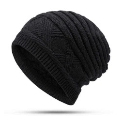 Men Women Winter Thicken Plus Velvet Earmuffs Beanie Caps Outdoor Ski Knit Skullcap