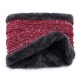 Men Women Winter Trendy Velvet Plus Woolen Knitting Neck Warmer Starry Stripes Couples Scarf