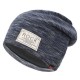 Men Women Winter Vintage Double Layers Earmuffs Beanie Hats Outdoor Slouch Skull Cap