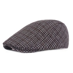 Men Women Winter Warm Blending Beret Caps Fashion Stripe Newsboy Hunting Hat