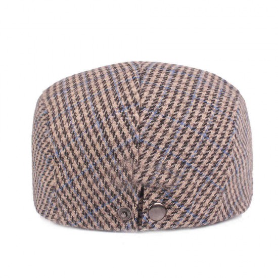 Men Women Winter Warm Blending Beret Caps Fashion Stripe Newsboy Hunting Hat