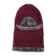 Men Women Winter Warm Corduroy Plush Thicken Knit Baseball Hat with Scarf Ski Peaked Caps