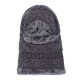 Men Women Winter Warm Corduroy Plush Thicken Knit Baseball Hat with Scarf Ski Peaked Caps