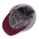 Men Women Winter Warm Corduroy Plush Thicken Knit Baseball Hat with Scarf Ski Peaked Caps