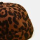 Mens Adjustable Leopard Brimless Hats Vogue Retro Skullcap Letter Sailor Cap