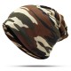 Mens Camouflage Winter Plus Velvet Warm Slouchy Beanie Hat Casual Plus Size Earmuffs Skull Cap