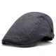 Mens Casual Cotton Double-breasted Beret Hat Outdoor Adjustable Painter Cabbie Newsboy Caps